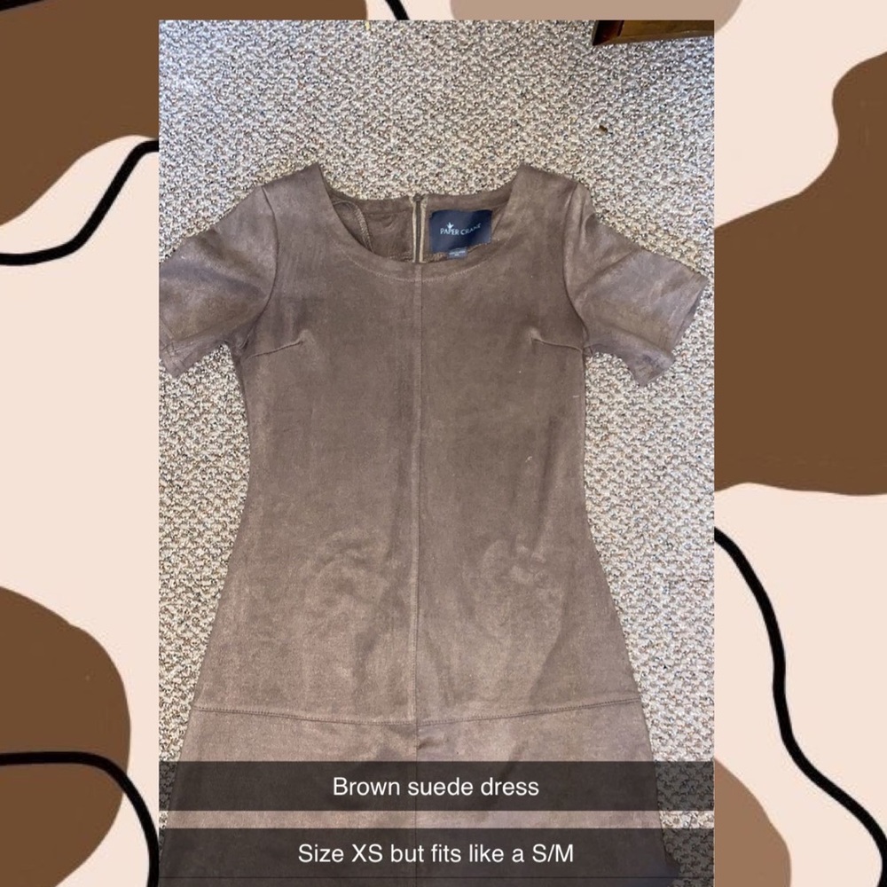 Brown suede dress